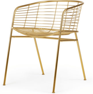 An Image of Alessio Carver Chair, Brass