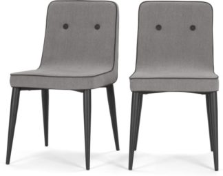 An Image of Set of 2 Herby Dining Chairs, Graphite Grey