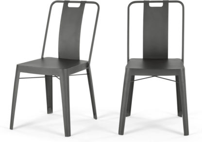 b0c53b85f317598b58ed534d2404fb7f8c6c624087d05e194268cf681c9fe0ab.jpg An Image of Set of 2 Edny Metal Chairs, Gunmetal