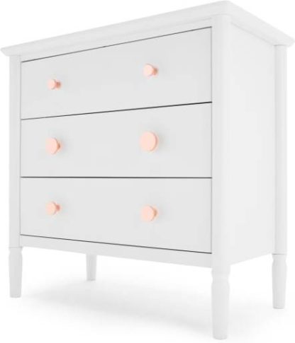 An Image of Hansel Chest Of Drawers, White and Copper