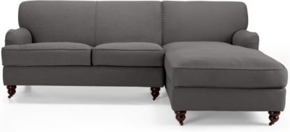 An Image of Orson Right Hand Facing Chaise End Corner Sofa, Graphite Grey