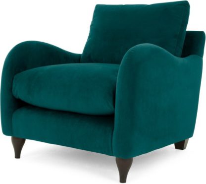 An Image of Sofia Armchair, Plush Mallard Velvet