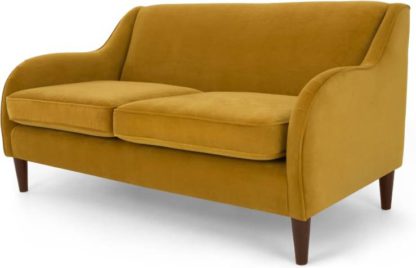 An Image of Helena 3 Seater Sofa, Plush Turmeric Velvet