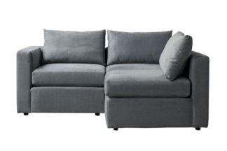 An Image of Miller Two Seat Corner Sofa - Left or Right Hand – Charcoal
