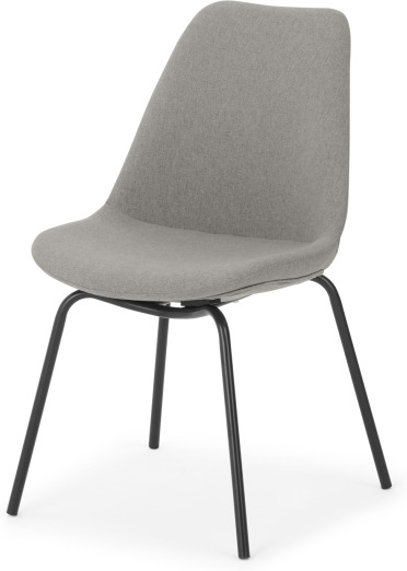 An Image of Briony Dining chair, Cool grey and Black