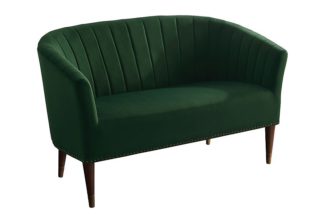 An Image of Bellini 2 Seater Sofa Bottle Green Velvet