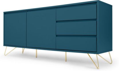 An Image of Elona Sideboard, Teal and Brass