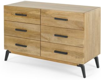 An Image of Lucien Wide Chest of Drawers, Light Mango Wood