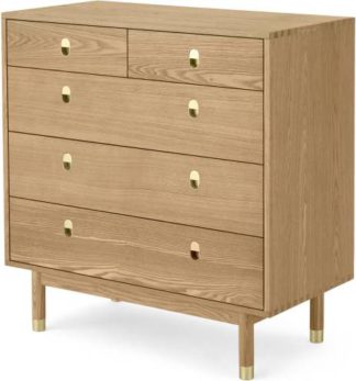 An Image of Fizzy Chest of Drawers, Ash & Brass
