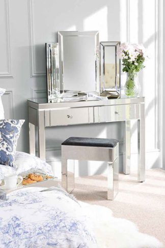 An Image of MADISON Mirrored Dressing Table with 4 legs