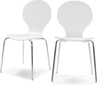 An Image of Set of 2 Kitsch Dining Chairs, White