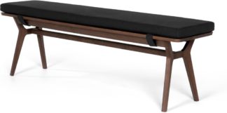 An Image of Jenson Bench, Dark Stain Oak and Dark Grey