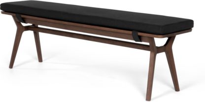 An Image of Jenson Bench, Dark Stain Oak and Dark Grey