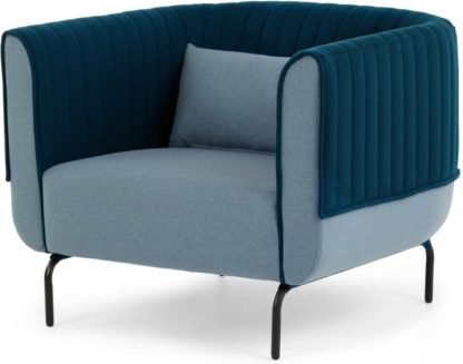 An Image of Bienno Armchair, Pigeon Blue and Petrol Teal