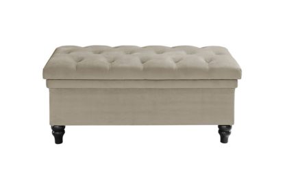 An Image of Bursnell Upholstered Ottoman - Latte