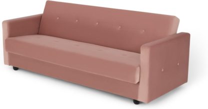 b6e1d5aeb30eef5278dd91947dafb5db3aaeade3922f420575659c0c48556ea4.jpg An Image of Chou Click Clack Sofa Bed with Storage, Velvet Vintage Pink