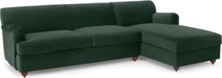 An Image of Orson Right Hand Facing Chaise End Sofa Bed, Autumn Green Velvet