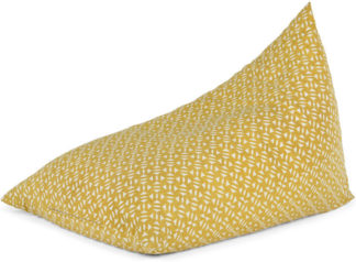 An Image of Abacus Printed Bean Bag, Saffron Yellow