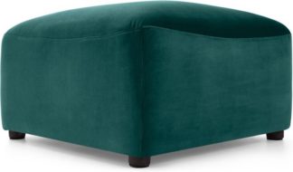 An Image of Juno Modular Ottoman, Seafoam Blue Velvet