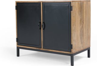 An Image of Lomond Compact Sideboard, Mango Wood and Black