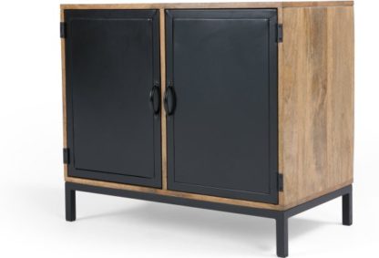 b9db8c1261d38fda55d2f1f052869b619f0ce8535a82b219b5f9d374500bc9a0.jpg An Image of Lomond Compact Sideboard, Mango Wood and Black