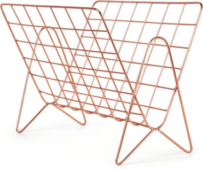 An Image of Bendt Wire Magazine Rack, Copper