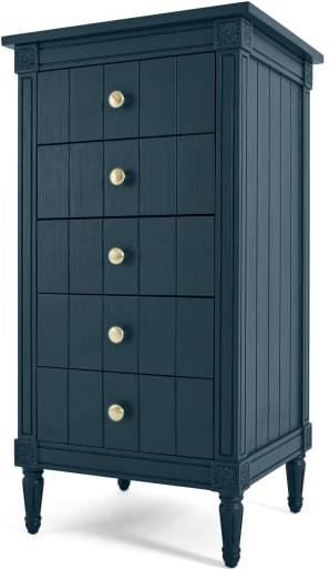 An Image of Bourbon Vintage Vanity Chest of Drawers, Dark Blue