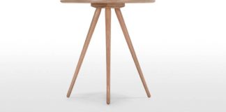 An Image of Kitson Round Dining Table, Natural Ash