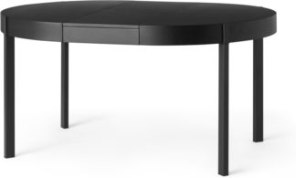 An Image of Oxford 4-6 Seat Round Extending Dining Table, Black