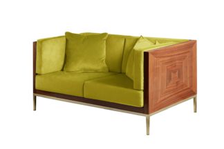 An Image of Ravello Two Seat Sofa - Lime