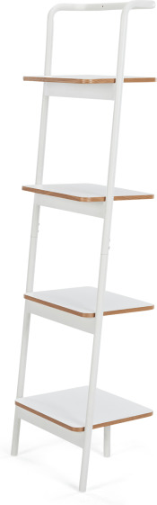 An Image of MADE Essentials Mino Leaning Shelves, White