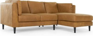 An Image of Lindon Right Hand Facing Chaise End Corner Sofa, Outback Tan Leather