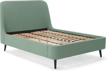 An Image of Hayllar King Size Bed, Mint Green Weave
