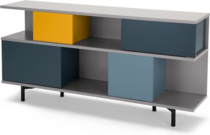 An Image of Fowler Low Shelving Unit, Multicolour