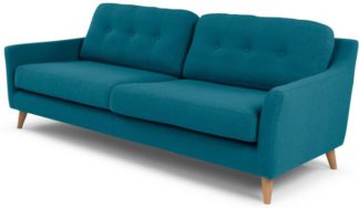 An Image of Rufus 3 Seater Sofa, Rich Azure