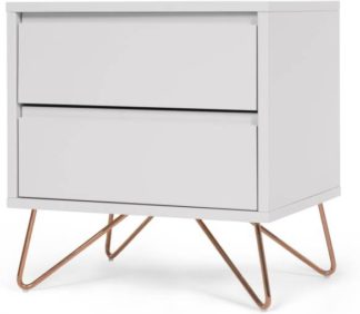 An Image of Elona bedside table, grey and copper