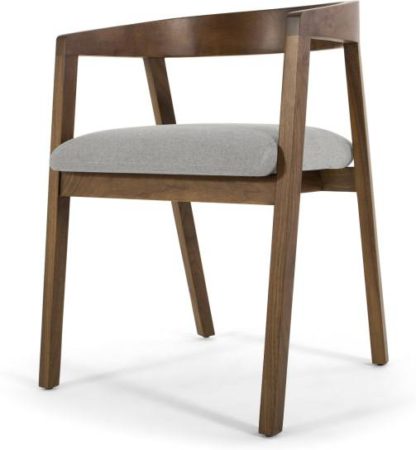 An Image of Placido Carver Dining Chair, Hail Grey