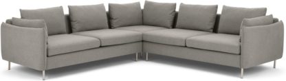 bfc029f631e163f1c37cdb3430b09899cb1c2b4fc0e2f72e52682577a6cbd7a3.jpg An Image of Vento 5 Seater Corner Sofa, Manhattan Grey