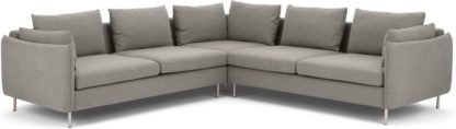 An Image of Vento 5 Seater Corner Sofa, Manhattan Grey