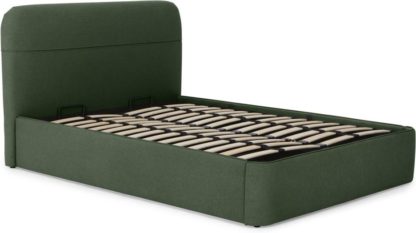 An Image of Baya Super King Size Bed with Ottoman Storage, Woodland Green