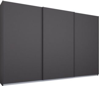 An Image of Malix 3 door 270cm Sliding Wardrobe, Graphite Grey frame,Matt Graphite Grey doors, Standard Interior