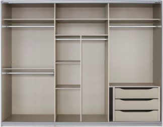 An Image of Malix 270cm Sliding Wardrobe Premium Interior Package