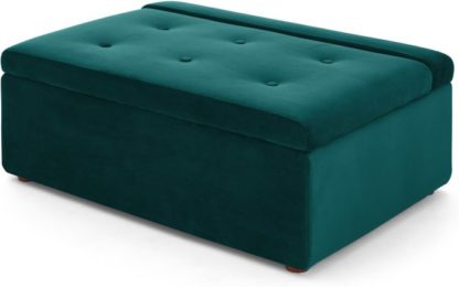 c0f365f65226ffdaa62501d9961b0ccf36011dae39d04bb0cf8b0a9f4679522e.jpg An Image of Ilma Ottoman Single Sofa Bed, Seafoam Blue Velvet