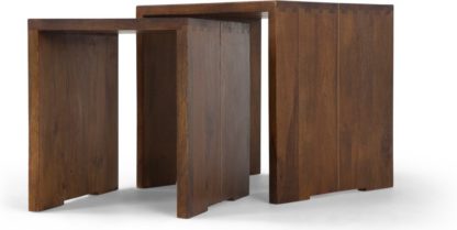 c16b435d8e5cf4ac6f649c5b67b50986c1cb0d66650b343f29ce2b255482749d.jpg An Image of Anderson Set of 2 Nesting Tables, Mango Wood and Brass