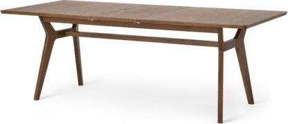 An Image of Jenson 6-8 Seat Extending Dining Table, Dark Stain Oak