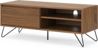 An Image of Cerian Wide TV Stand, Walnut and Black