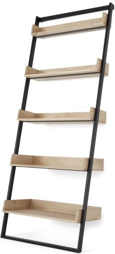 c4100bc771305f79812aa68277a2e6668a1a6bdf1d04f691e71d792cafd709b6.jpg An Image of Hamilton Bookcase, Light Mango Wood and Black