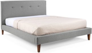 An Image of Capri Super Kingsize Bed, Wolf Grey