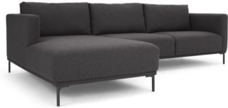 An Image of Milo Left Hand Facing Chaise End Corner Sofa, Space Grey