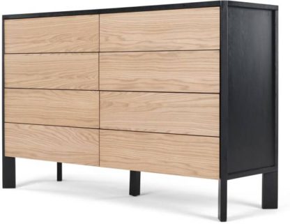 An Image of Brook Wide Chest of Drawers, Oak & Dark Stain